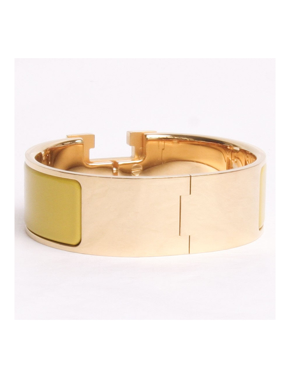 Click Clac HERMES enamel yellow T 17 cm bracelet