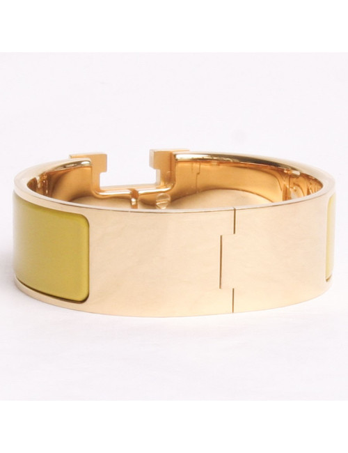 Click Clac HERMES enamel yellow T 17 cm bracelet