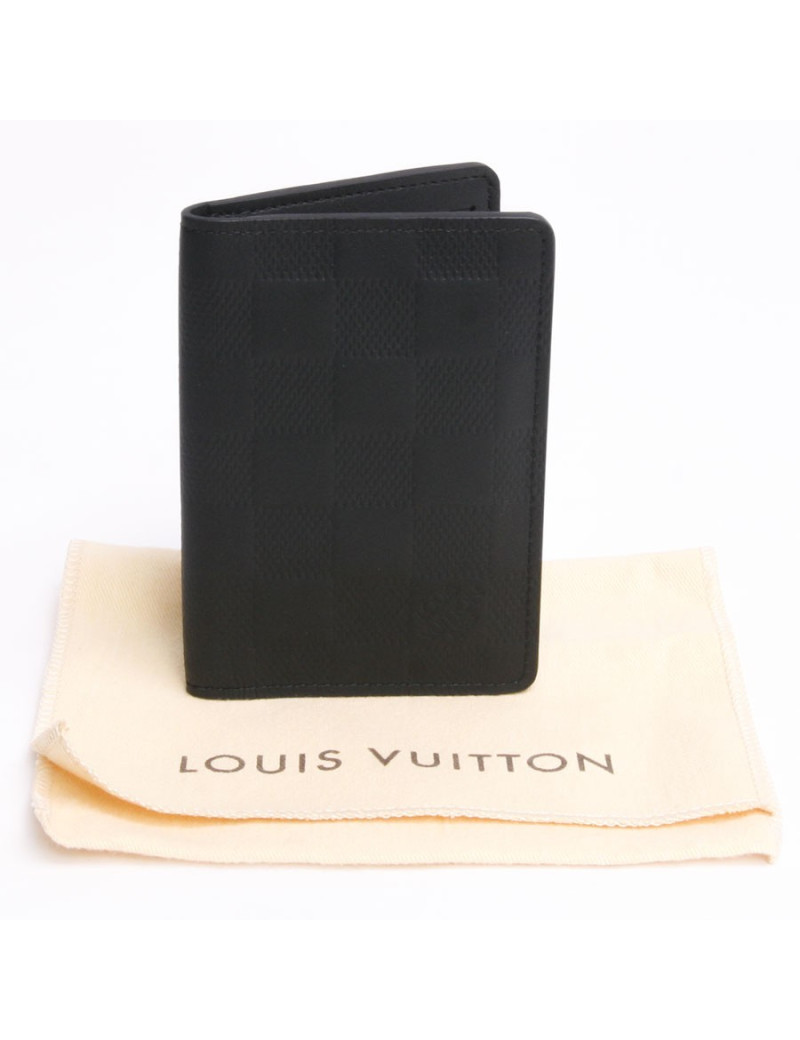 Organizer de poche  LOUIS VUITTON en cuir damier infini noir