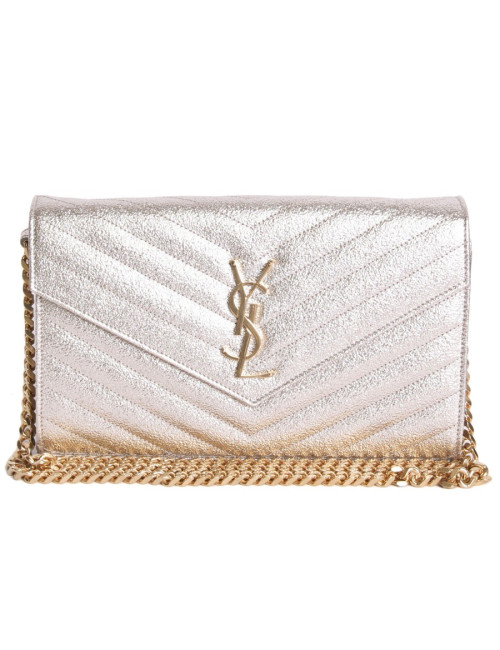 Sac pochette YVES SAINT LAURENT doré