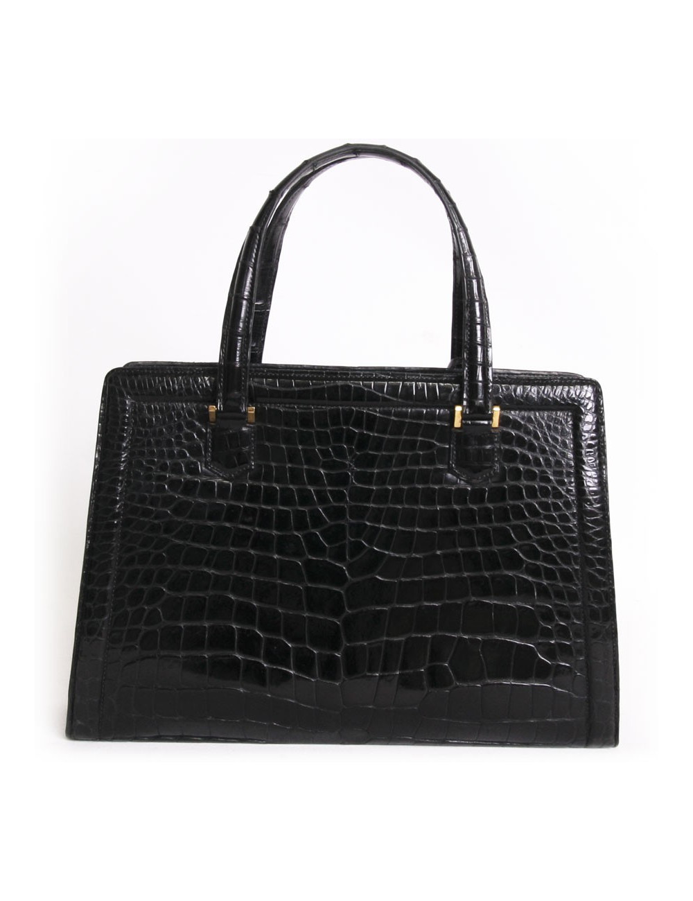 "Pullman" vintage black alligator HERMES bag
