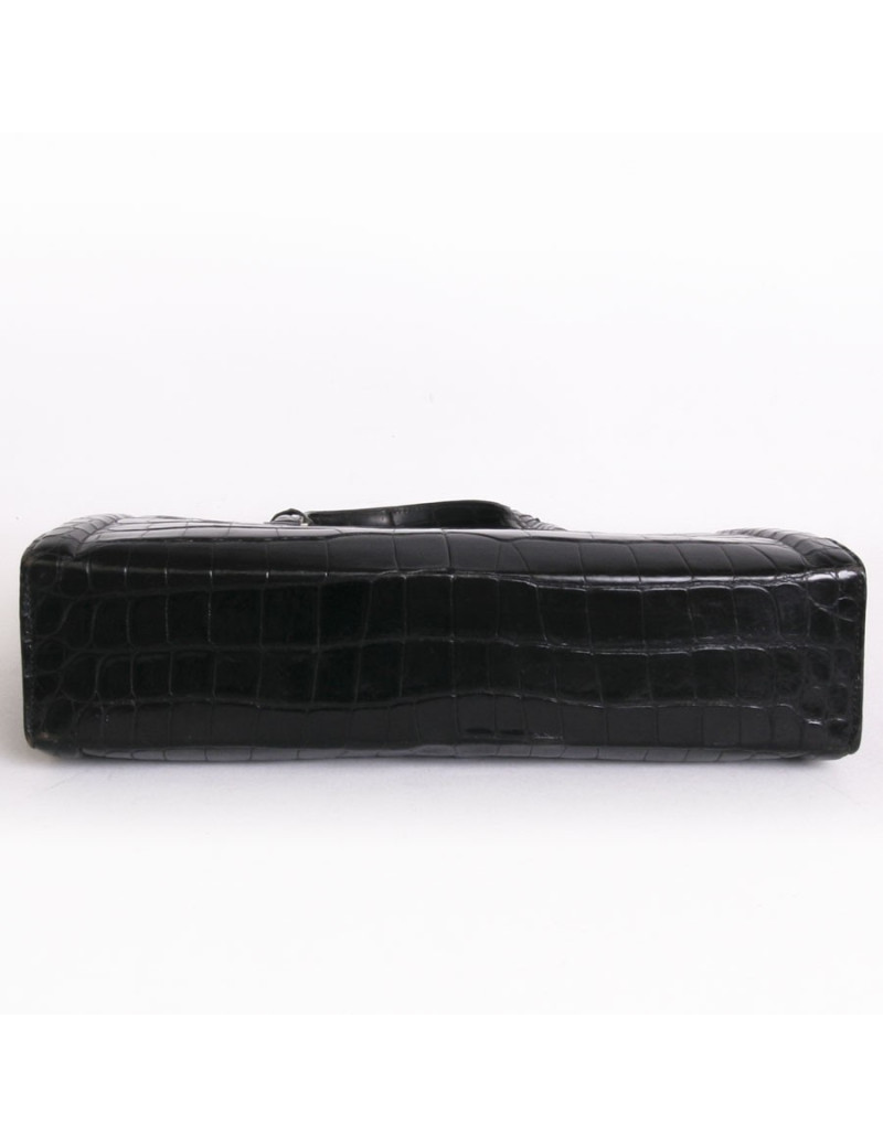 "Pullman" vintage black alligator HERMES bag
