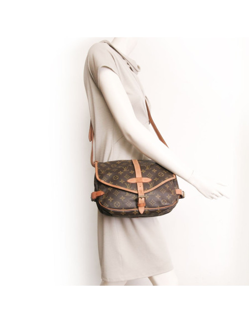 Sac "Saumur" LOUIS VUITTON toile enduite monogram LV