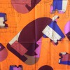 HERMES Shawl 'Echec au roi ' in multicolored cashmere and silk 