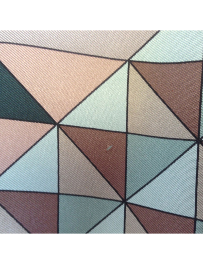 Grand carré HERMES "Psyché" en soie étoupe