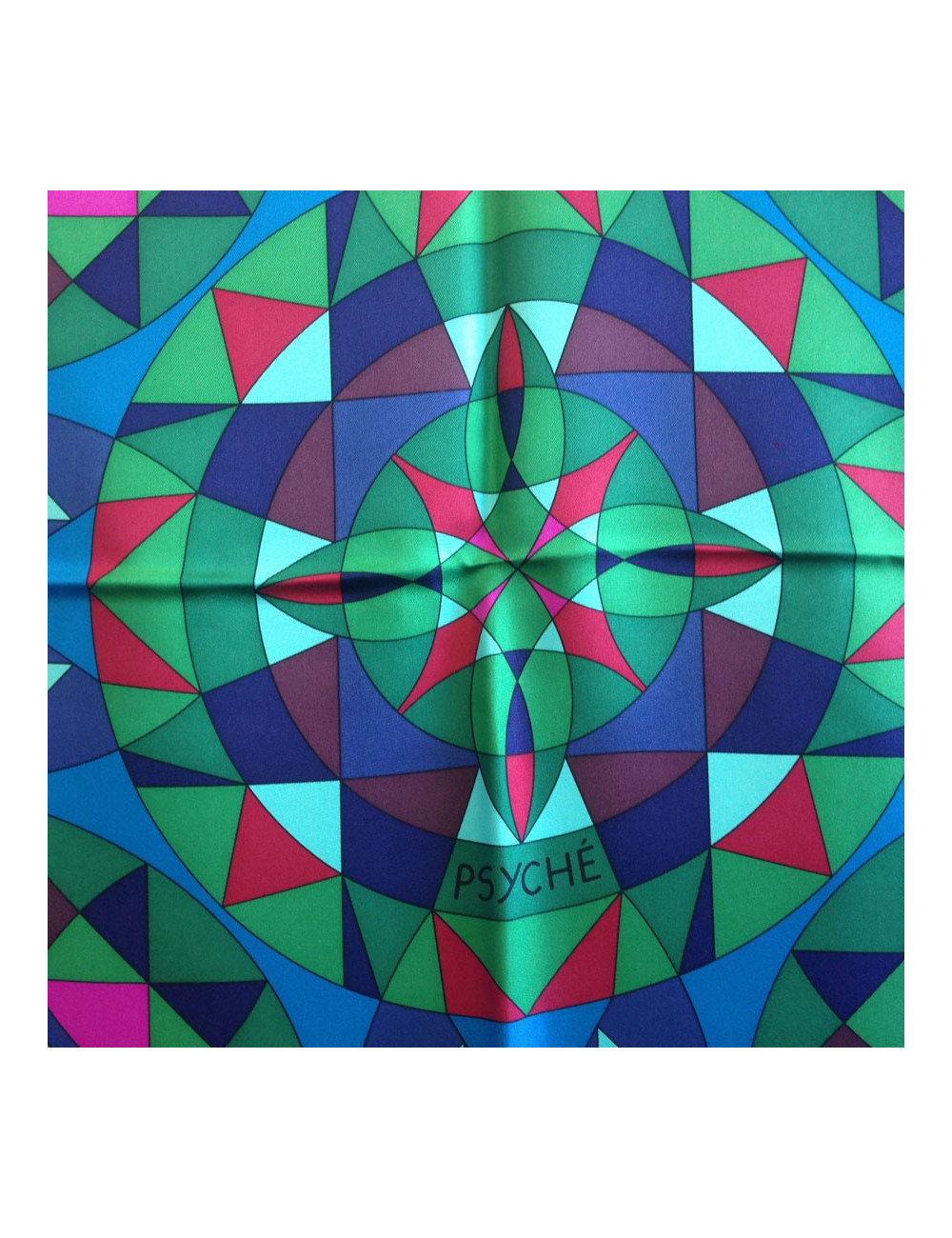 HERMES 'Psyche' purple large silk scarf