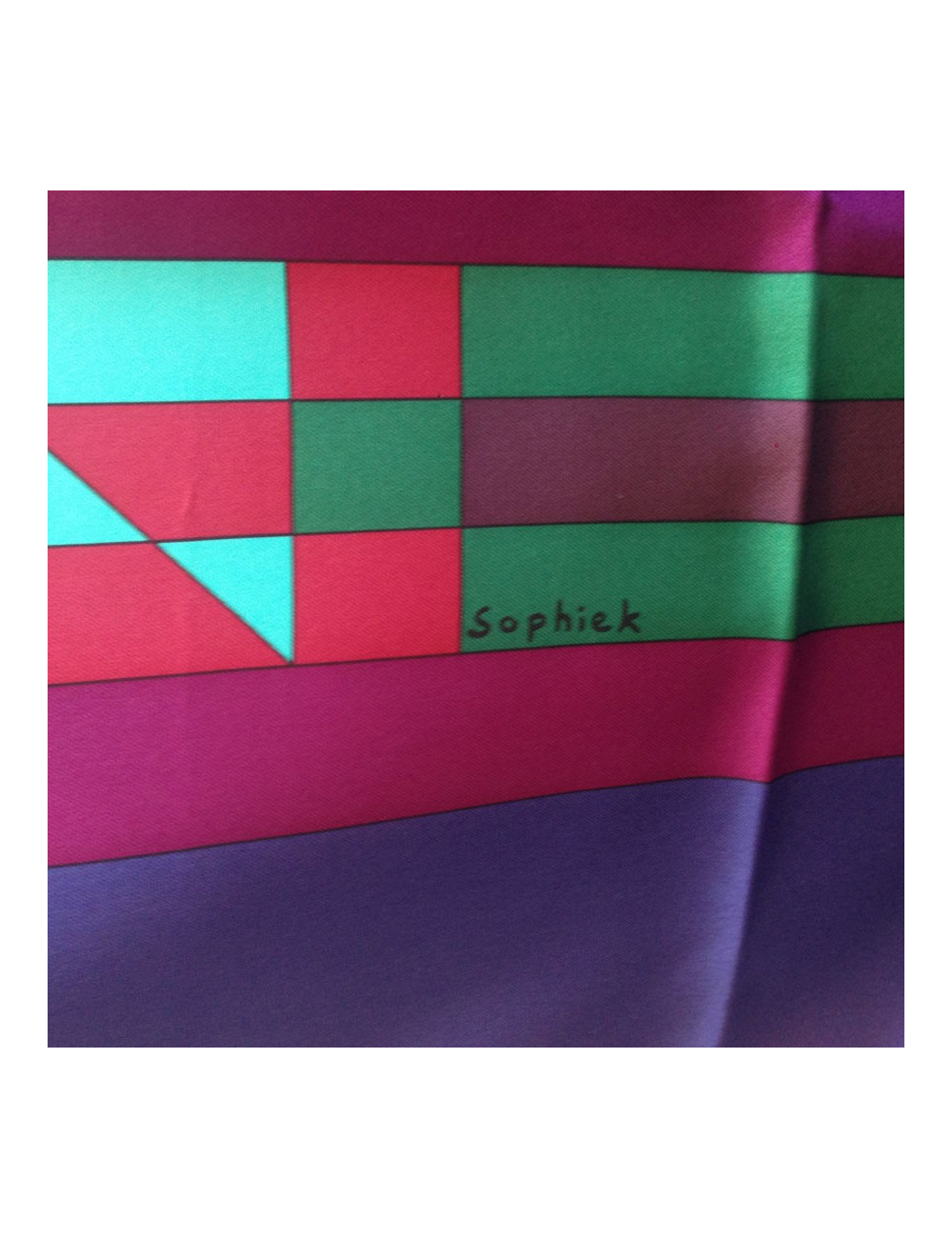 HERMES 'Psyche' purple large silk scarf