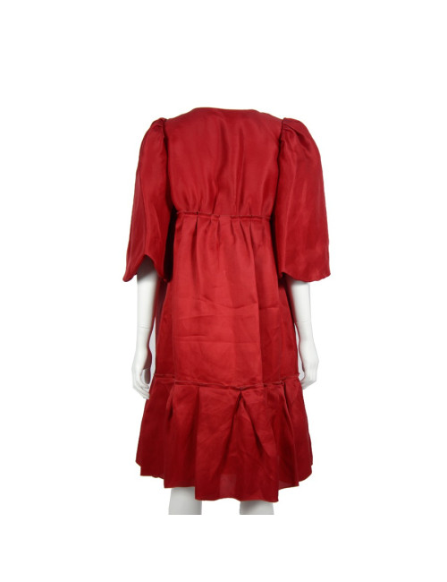 Dress coat LANVIN t 36 red silk