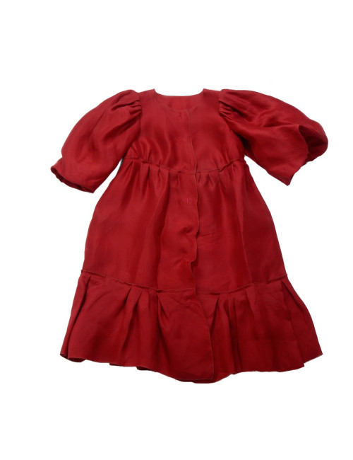 Dress coat LANVIN t 36 red silk