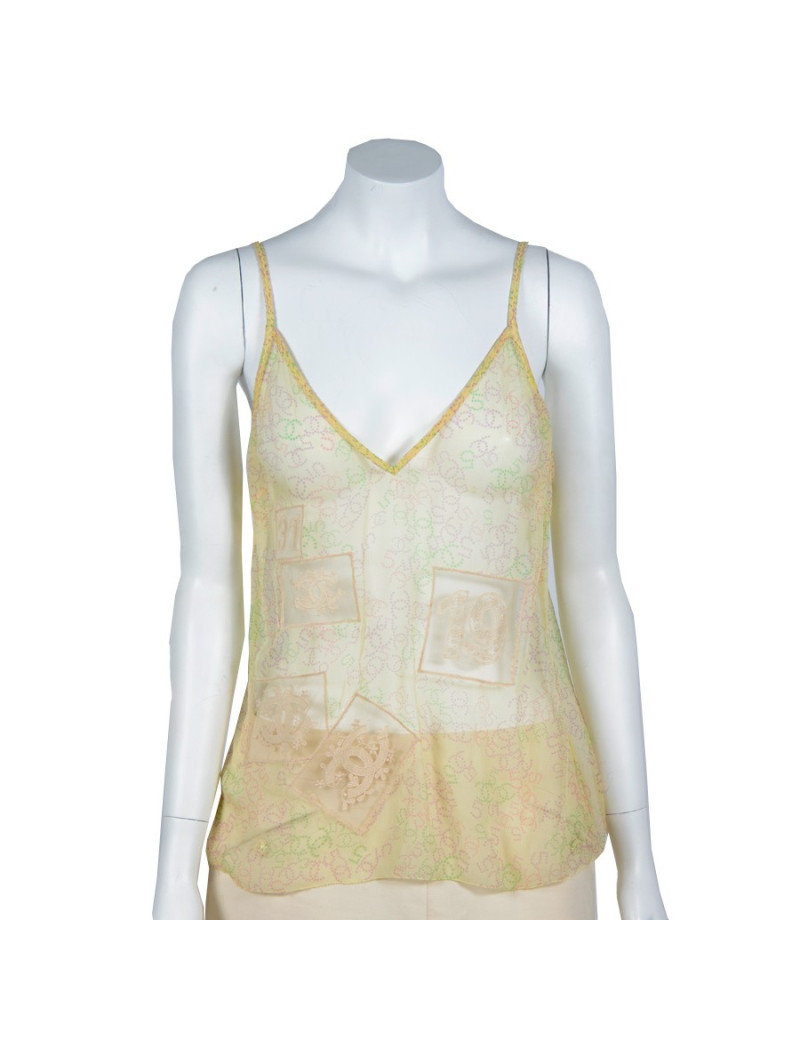 Twin set CHANEL T42 en soie