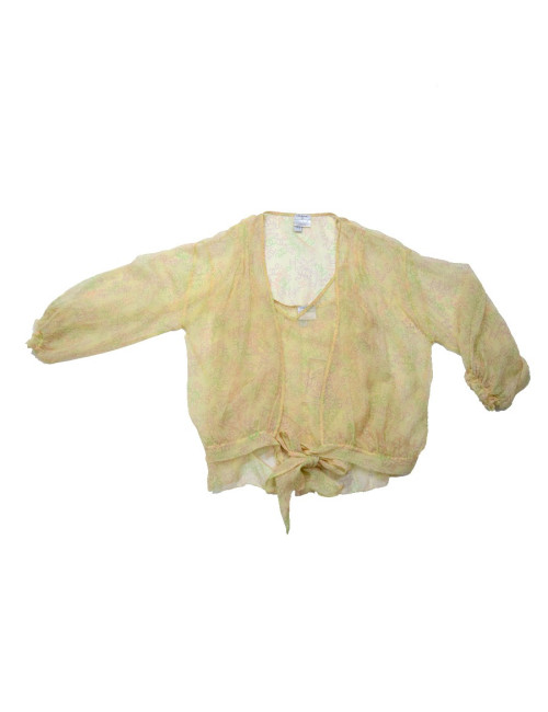 Twin set yellow chick silk CHANEL T42