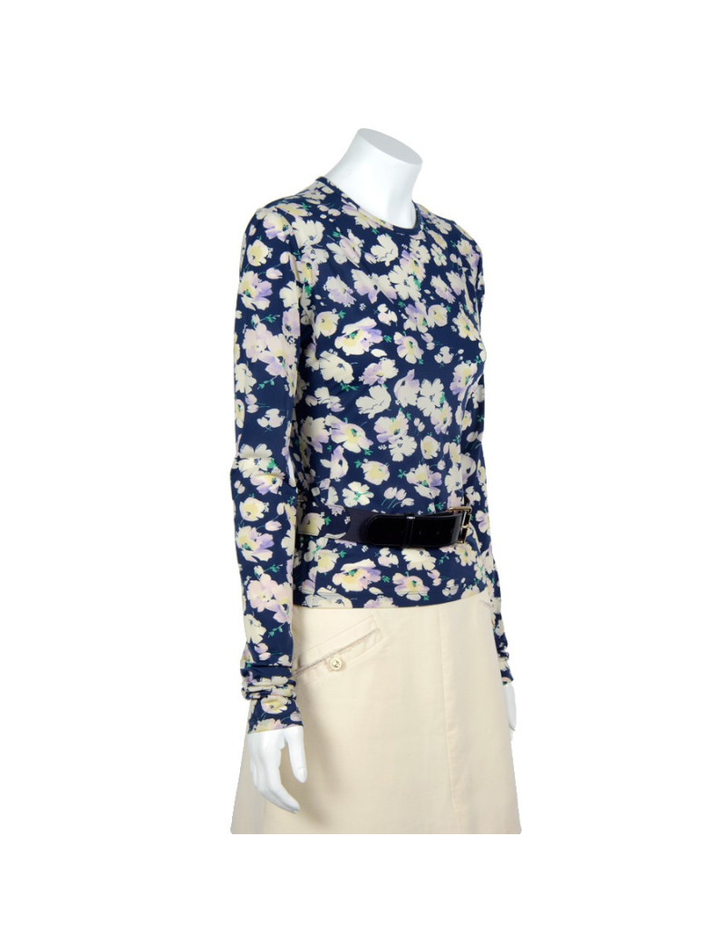 Top with belt NINA RICCI flowers T38