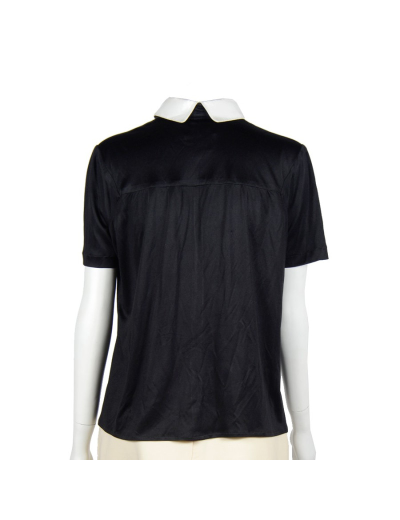Blouse black silk CHANEL T 42