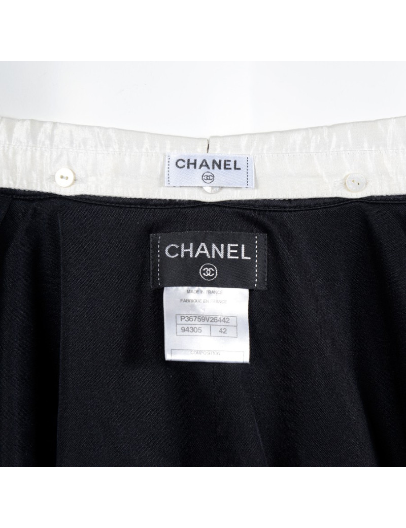 Blouse CHANEL t 42 en soie noire