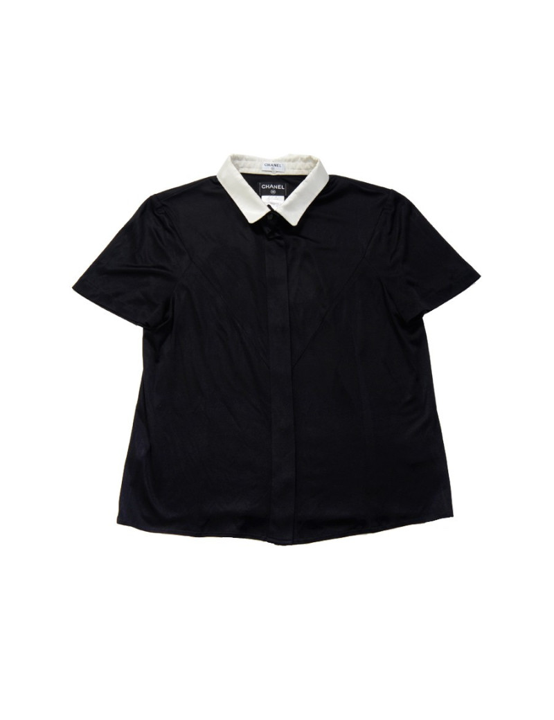 Blouse CHANEL t 42 en soie noire