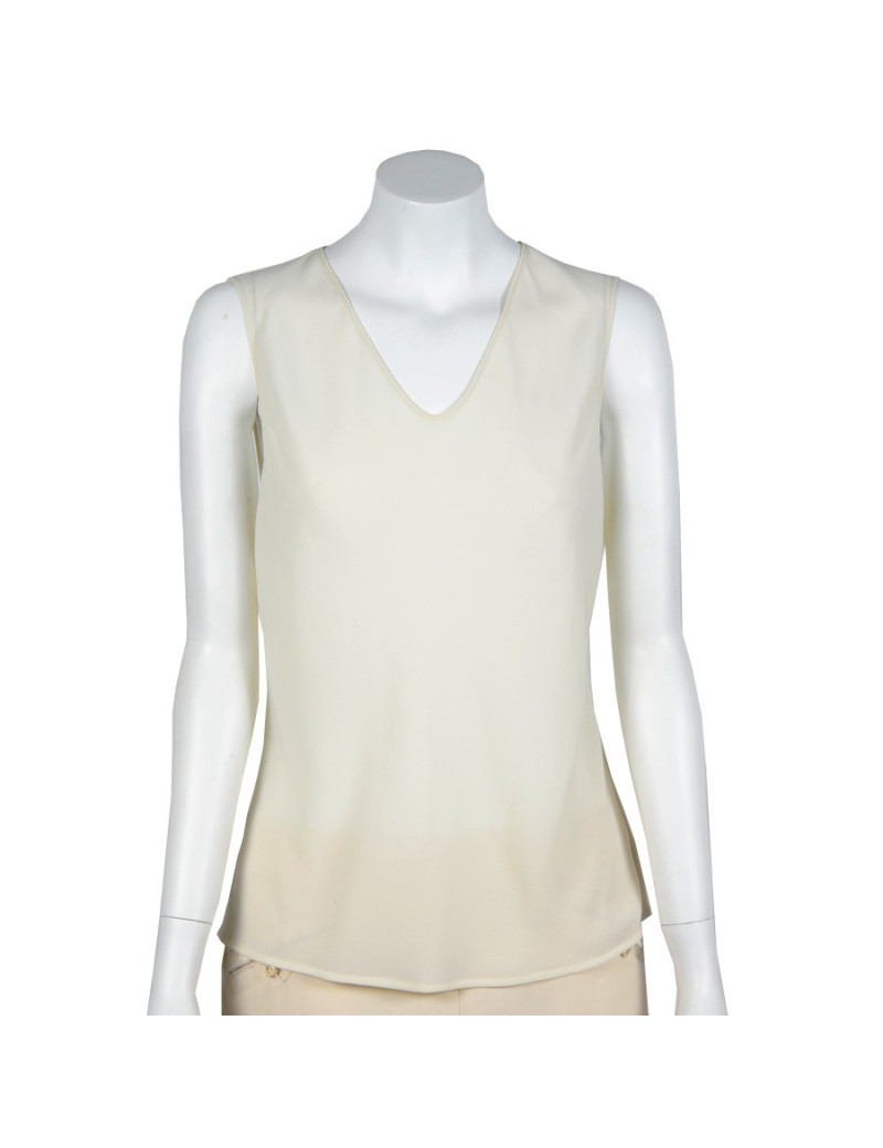 Top CHANEL  t  en soie naturelle