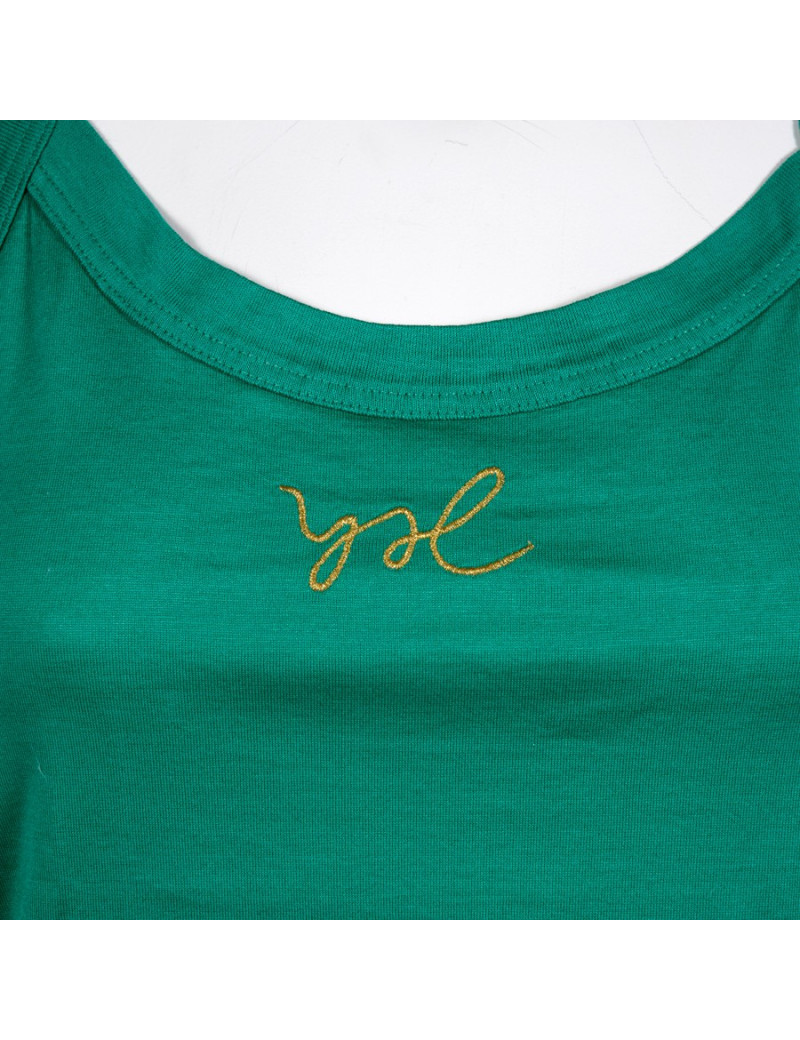 YVES SAINT LAURENT in cotton Green T-shirt size M