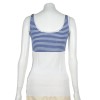 T shirt blue and white striped CHANEL T38