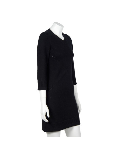 Dress CHANEL black cashmere T 36
