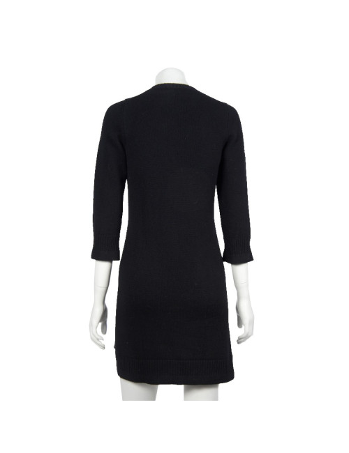 Robe CHANEL T 36 cachemire noire