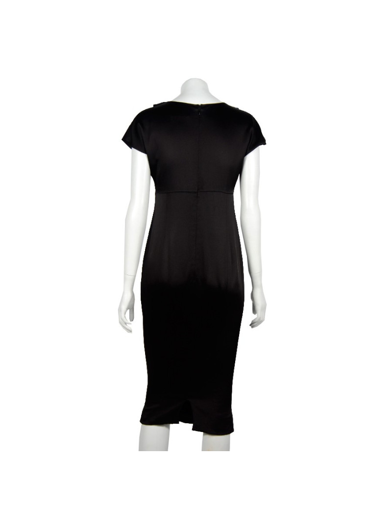 T38 black silk CHANEL dress