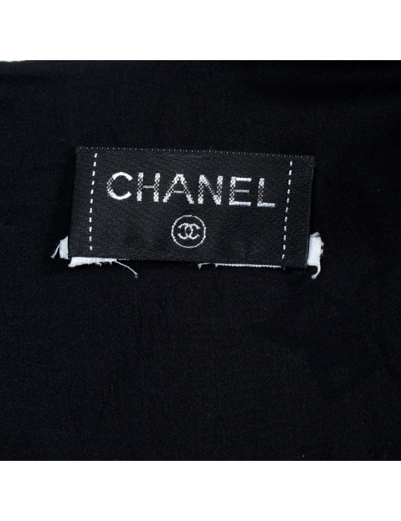 T38 black silk CHANEL dress