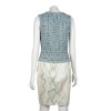 Dress CHANEL leather white and high green couture T 36