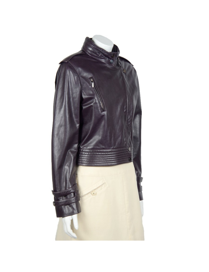 Blouson BARBARA BUI cuir violet