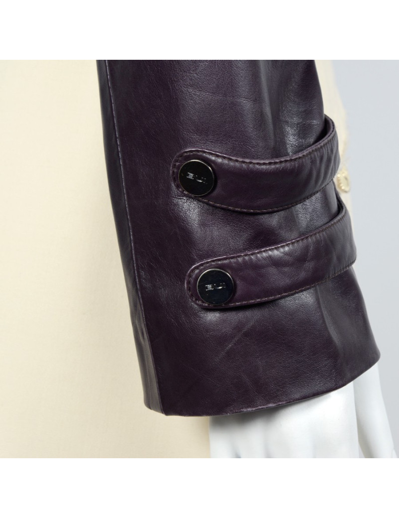 Blouson BARBARA BUI cuir violet