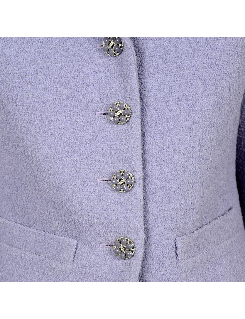 CHANEL jacket in purple wool size 42fr