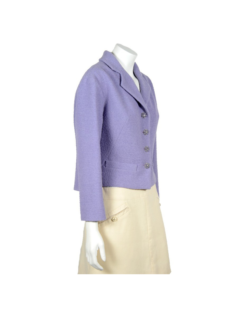 CHANEL jacket in purple wool size 42fr