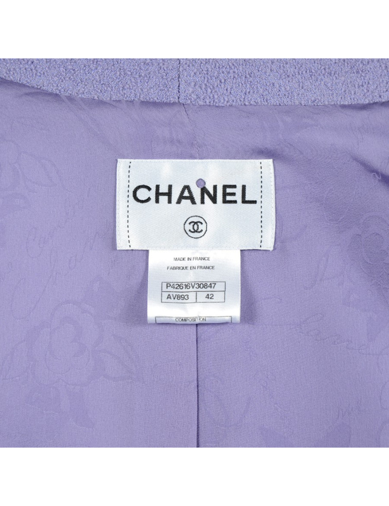 CHANEL jacket in purple wool size 42fr