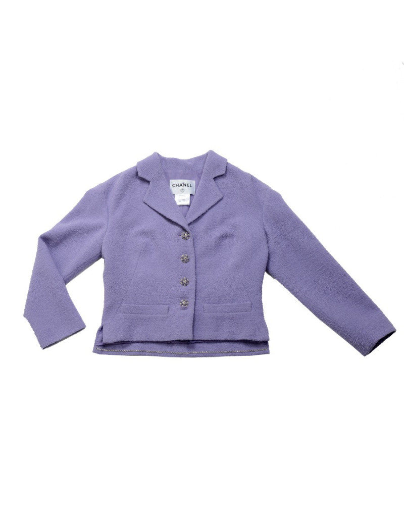CHANEL jacket in purple wool size 42fr