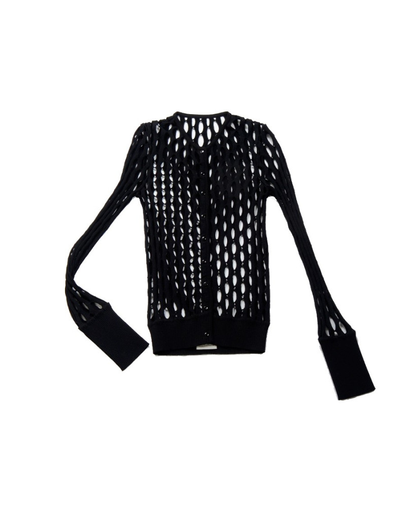 Vest black DIOR openwork viscose T36