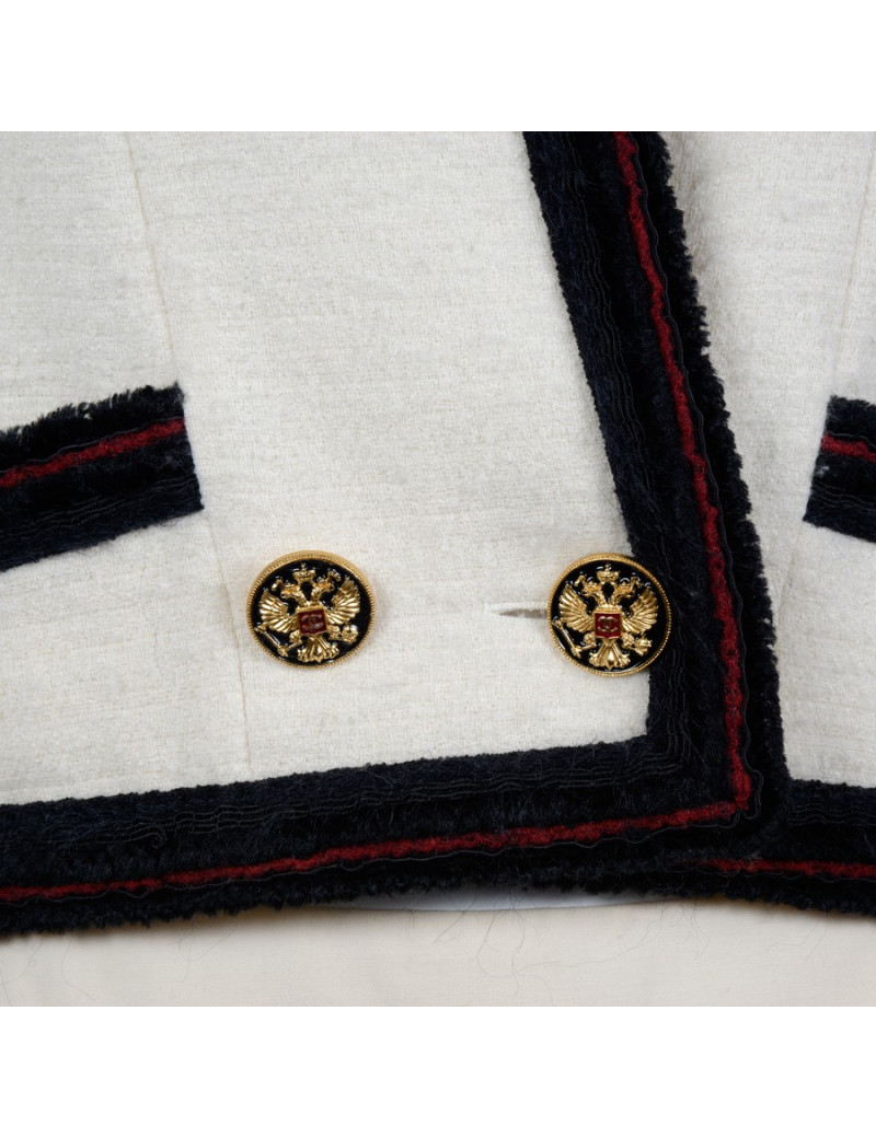 Ivory jacket CHANEL T 36 "Paris-Moscow"