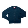 Vest or cardigan CHANEL T 42 in cashmere and son in peacock blue blade