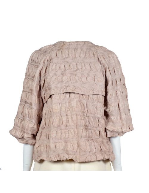Blouson MAURIZIO PECORARO T42 IT en python traité beige rosé