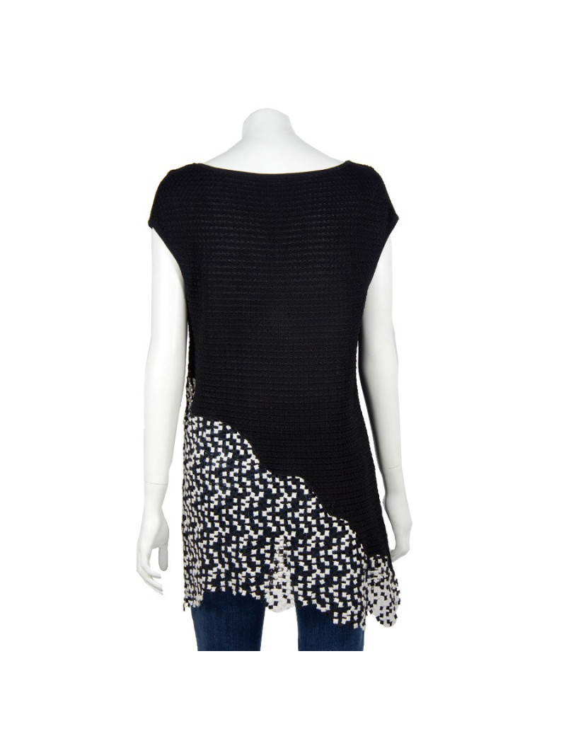 Tunique sans manche CHANEL  T 42 noire et blanche 