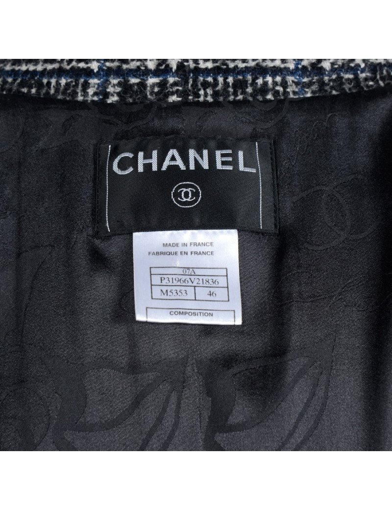 CHANEL jacket wool grey T 46