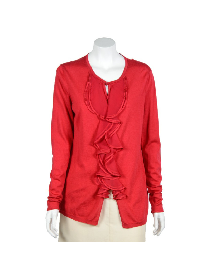 Top VALENTINO coton rouge 