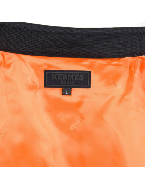 Parka HERMES toile noire Taille L