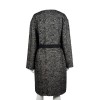 LANVIN coat 44EU in white and black mottled linen, wool and alpaca