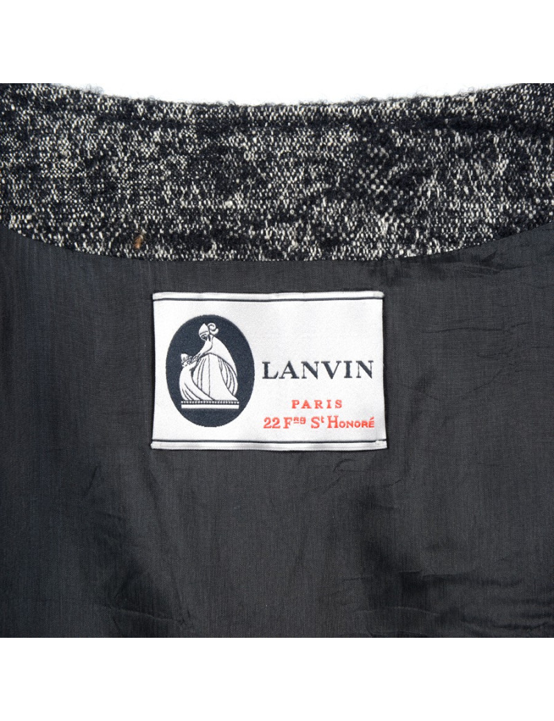Manteau LANVIN lin gris T44