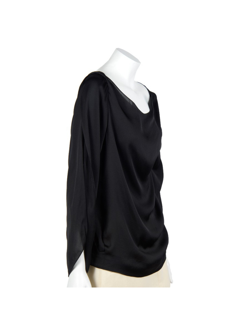 Top RALPH LAUREN soie noire T12