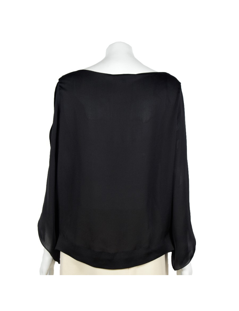 RALPH LAUREN t 42 in black silk top