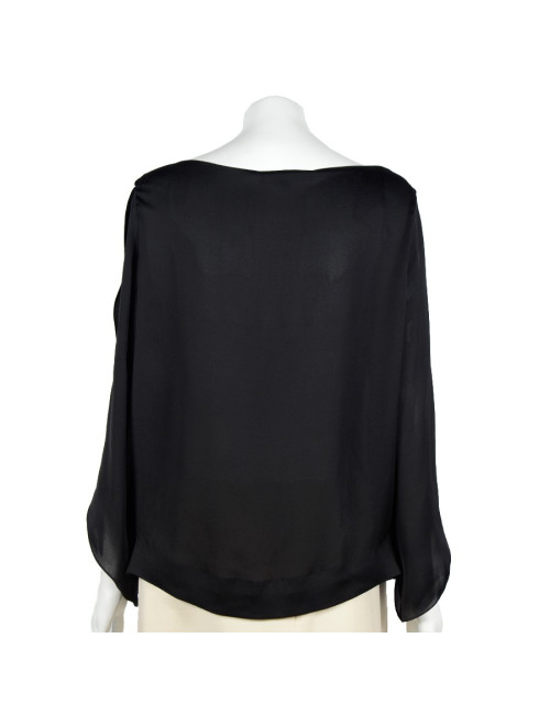 RALPH LAUREN t 42 in black silk top