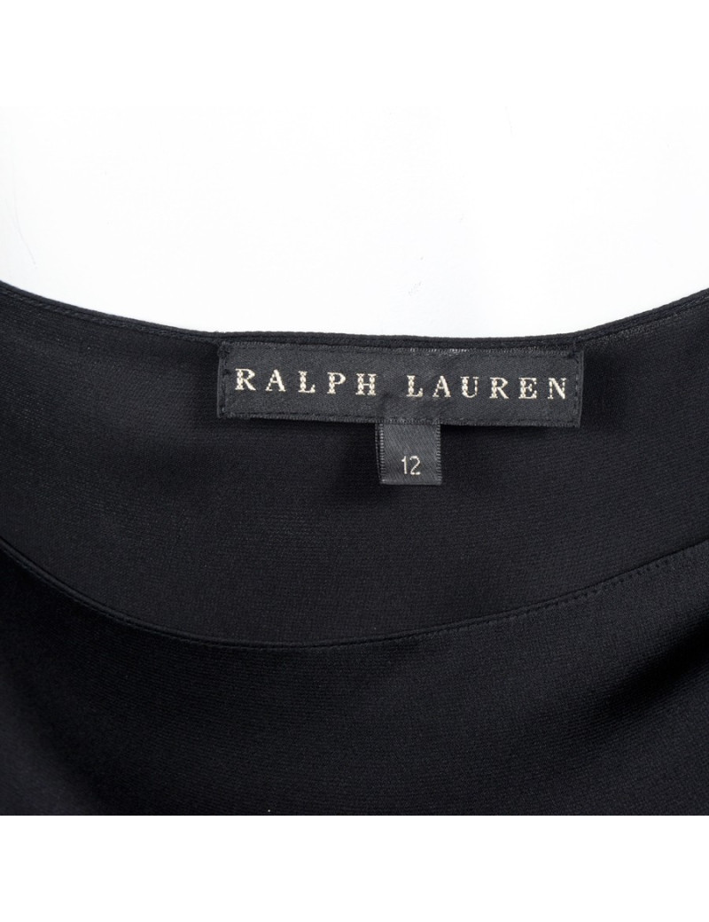 Top RALPH LAUREN soie noire T12