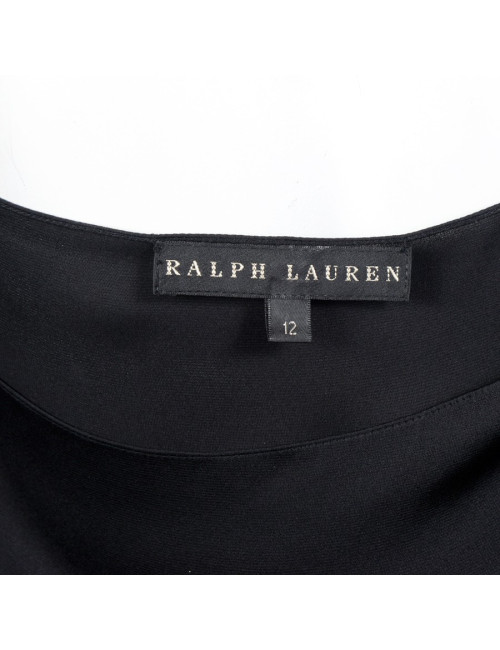 RALPH LAUREN t 42 in black silk top