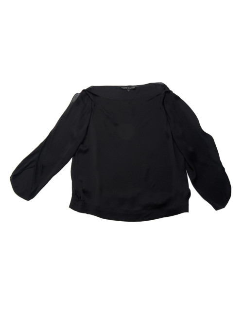 RALPH LAUREN t 42 in black silk top