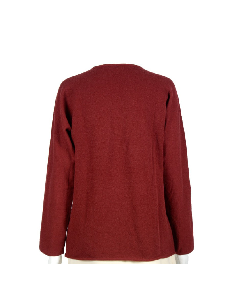 HERMES sweater size L Burgundy cashmere